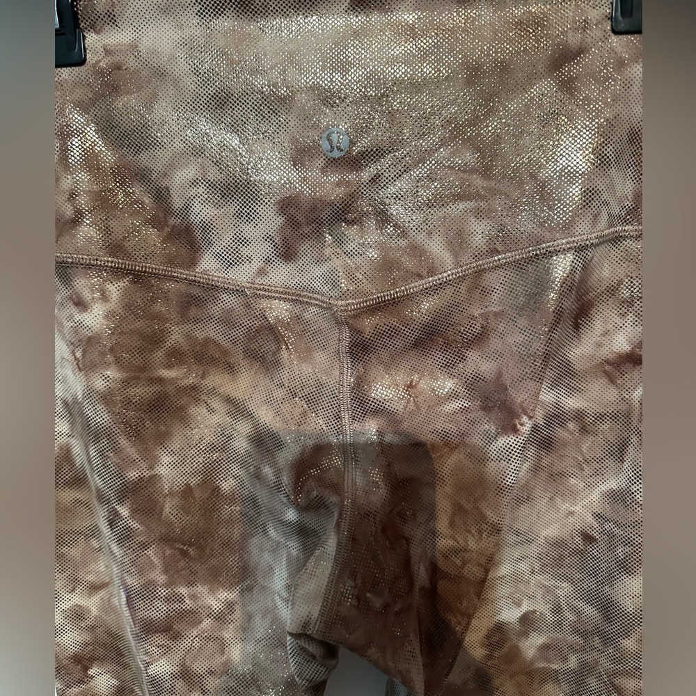 Lululemon Align Pink Brown High-Rise 25” Tie-Dye Pant Leggings Shine* Diamond - Picture 6 of 11